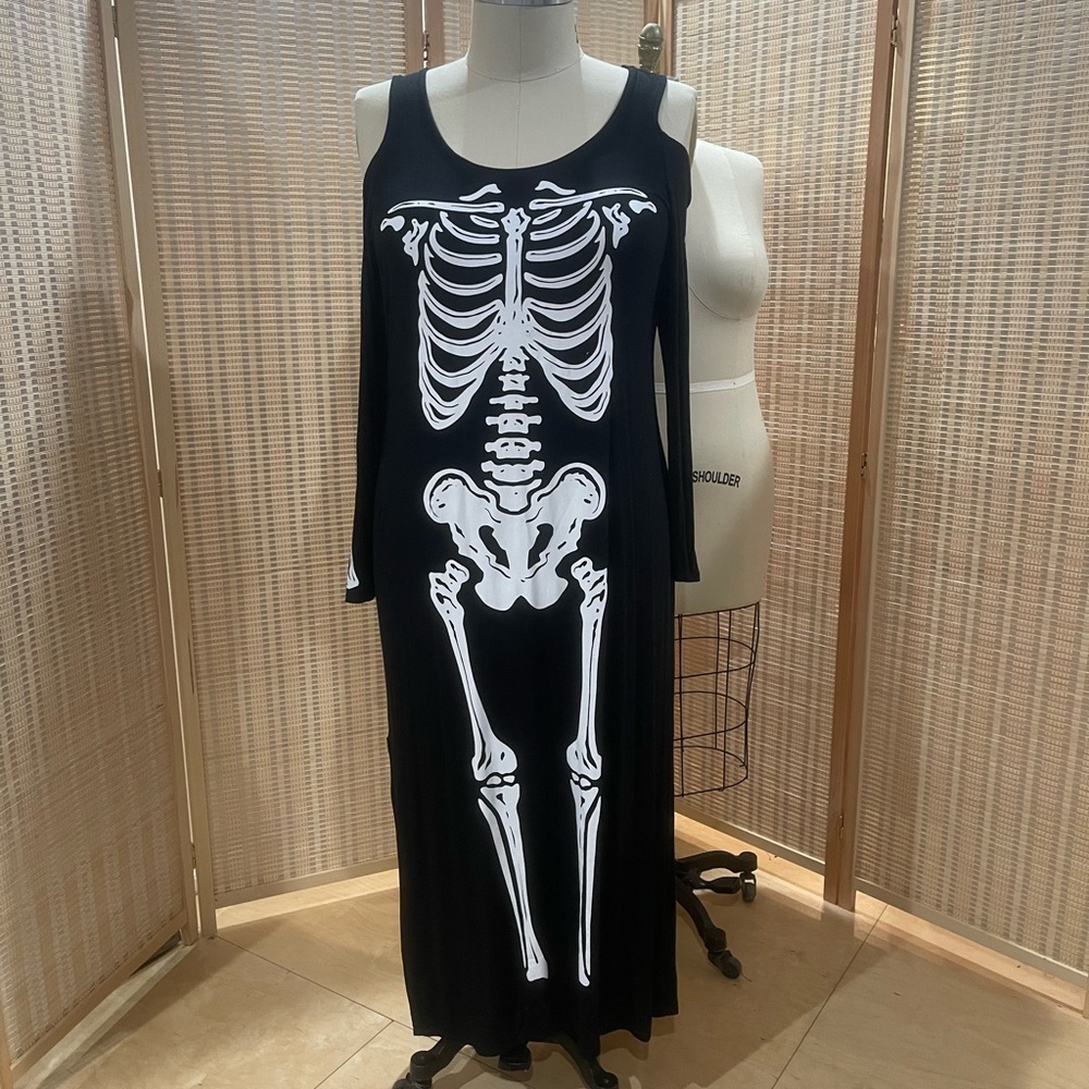 Torrid cold shoulder Skeleton Dress